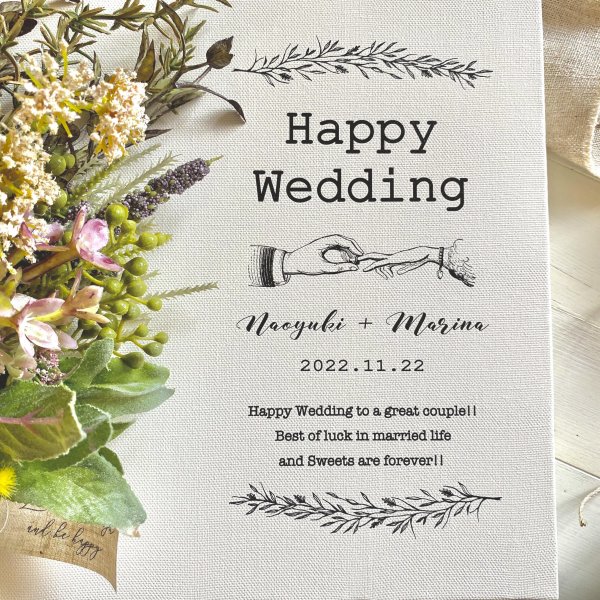 結婚祝い】 ウェディングギフト スワッグ キャンバス ナチュラル