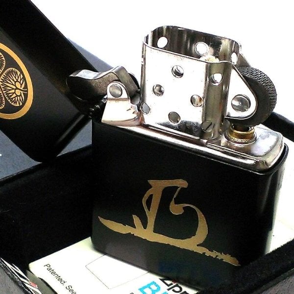 ZIPPO ライター 戦国武将 徳川家康 家紋 花押 ジッポ 両面加工