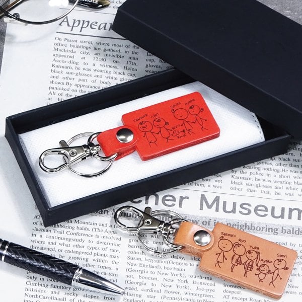 キーホルダー 革 レザー 名入れ 名前入り 名前 刻印 Home Heart ツナグ キーホルダー 革 レザー 名入れ 名前入り 名前 刻印 Home Heart ツナグ
