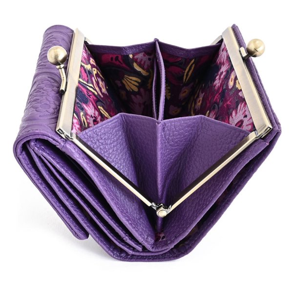 アナスイ ノヴァ 財布 二つ折り財布 がま口財布 紫(パープル) ANNA SUI