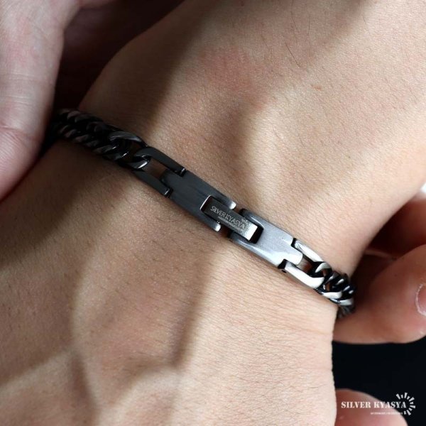 純チタン製 軽い ダブル喜平チェーンブレスレット 喜平ブレスレット