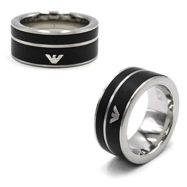EMPORIO ARMANI エンポリオアルマーニ EGS2032040 リング RING 指輪 エンポリオ アルマーニ リング シルバー/ブラック