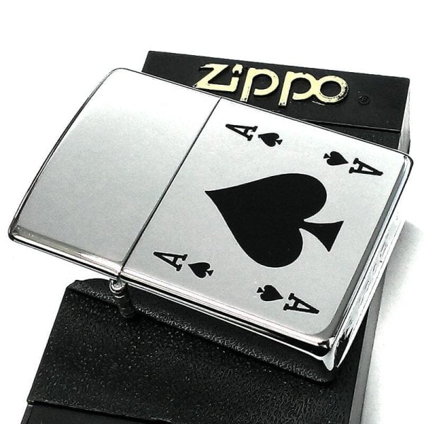 ZIPPO ライター カナダ製 1995年製 シルバー鏡面仕上げ エース