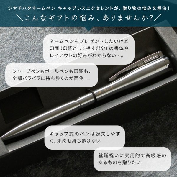 名入れ ボールペン ネームペン シャチハタ キャップレスエクセレント