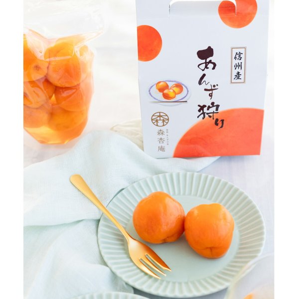 森杏庵 信州産 あんず狩り シラップ漬 2個セット あんずシロップ漬け