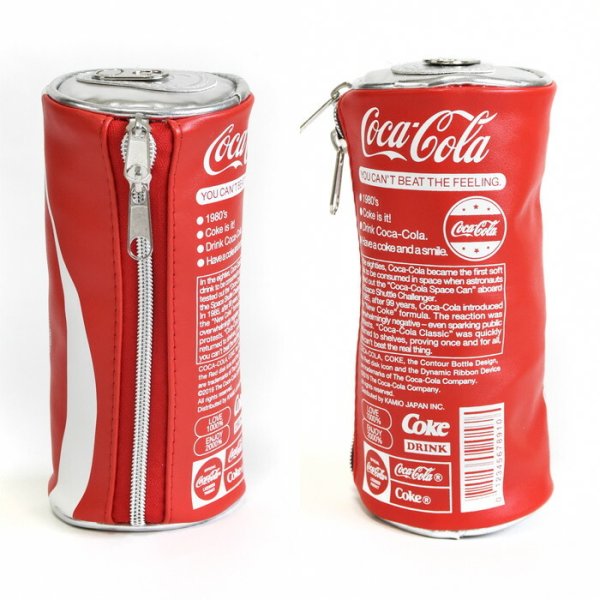 Coca Cola コカコーラ 缶型 ペンケース 筆箱 ポーチ 小物入れ ふでばこ