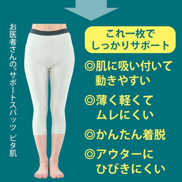 日本製】股関節 膝 スパッツ お医者さんのサポートスパッツ ピタ肌