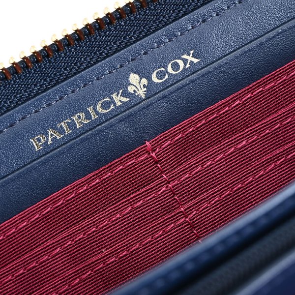 パトリックコックス 財布 長財布 L字ファスナー 紺(ネイビー) PATRICK 