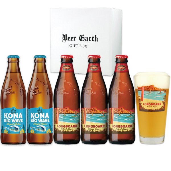 ハワイアンクラフトビール コナビール 2種類 5本＋パイントグラス