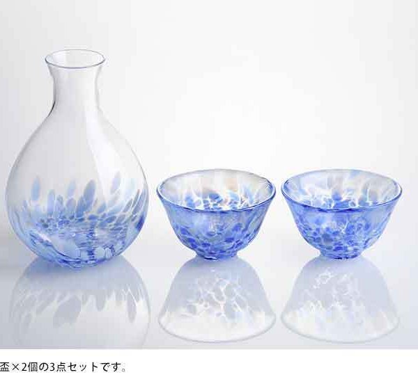津軽びいどろ 岩清水 徳利 おちょこ 3点セット - 【Lifeit（ライフ