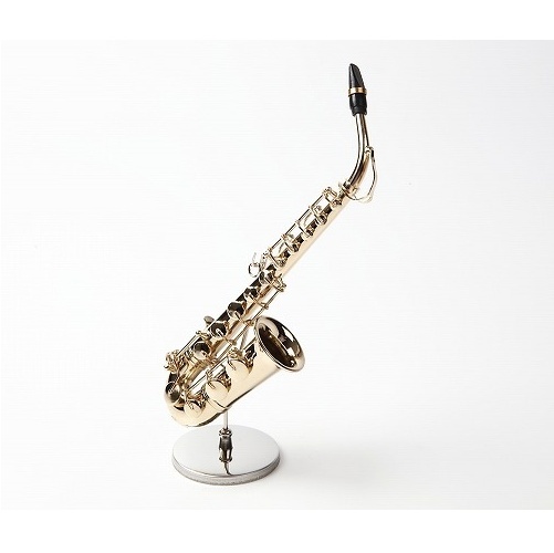 名入れ対応可】ミニチュア楽器 アルトサックス 1/6サイズ スタンド