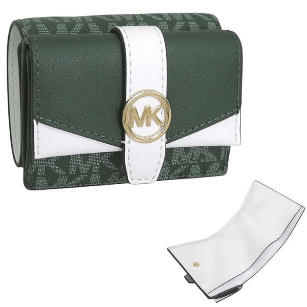 直営店購入☆新品タグ付き☆MICHAEL KORS ロゴミニ財布 マイケルコース MICHAEL KORS 三つ折り財布 折り畳み 折財布 ミニ財布