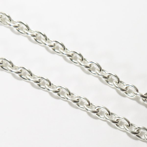 4.0mm 太い 小豆ネックレスチェーン シルバー925 小豆 ネックレス 