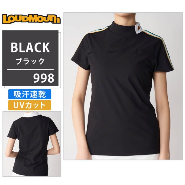 ラウドマウス ゴルフウェア レディース モックネックシャツ 半袖