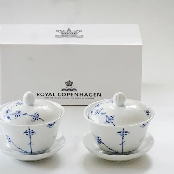 ロイヤルコペンハーゲン（ROYAL COPENHAGEN) ブルーパルメッテ 蓋付き
