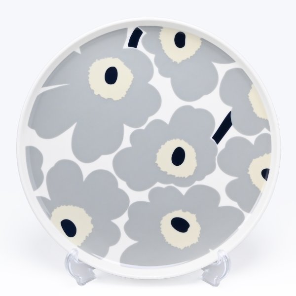 マリメッコ marimekko プレート 25cm ウニッコ LAUTANEN グレー 73472