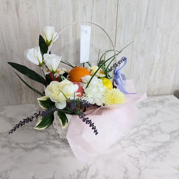 造花 お供えアレンジ お仏壇 お盆 ご供養 触媒加工品 送料無料