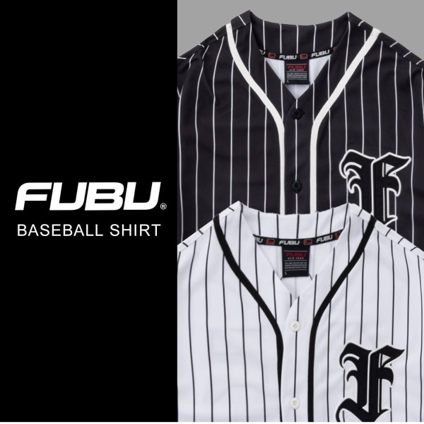 FUBU フブ ベースボールシャツ 半袖 メンズ 速乾 軽量 ブランド ロゴ