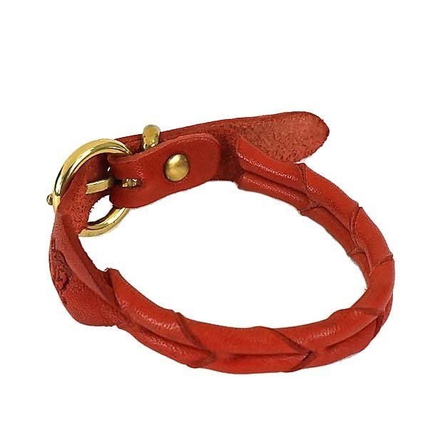 イルビゾンテ IL BISONTE レザーブレスレット H0515 134 ROSSO 本革 