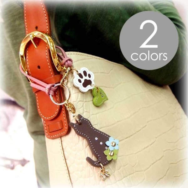 ฅ20❤️ 猫 ねこ レジン チャーム チューリップ バックチャーム 