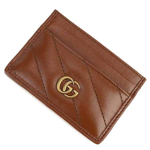 GUCCI グッチ カードケース 443127 ブラウン GG MARMONT 2.0 AZALEA 