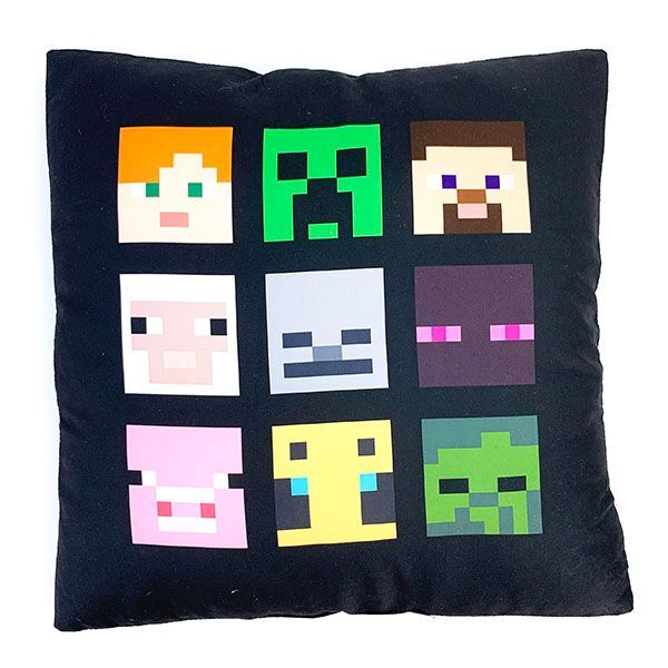 Minecraft キャラクタークッションセット マインクラフト Minecraft 背当てクッション フェイス マイクラ