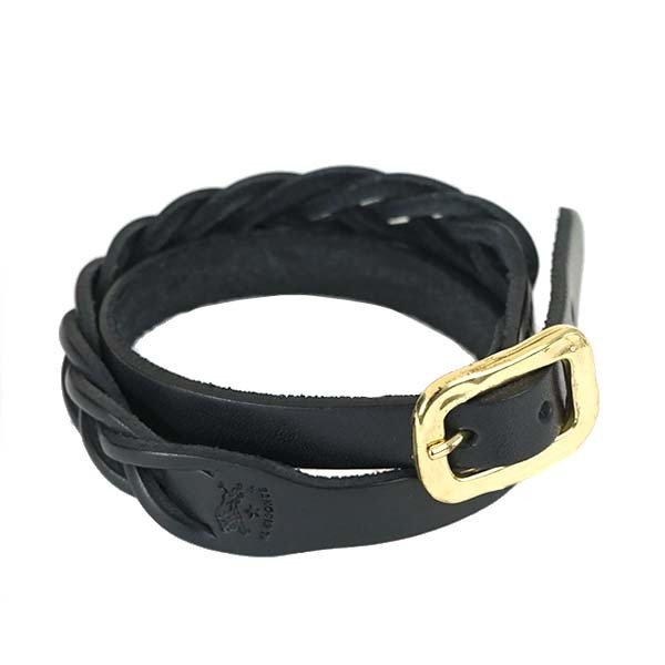 イルビゾンテ IL BISONTE レザーブレスレット H0505 135 NERO 本革