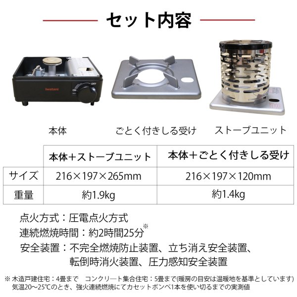 Iwatani イワタニ カセットフー こんろ＆ストーブ イザまる CB-IZ-1