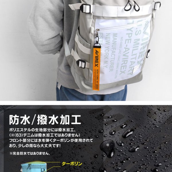 リュック メンズ AVIREX アヴィレックス アビレックス 大容量 防水 A4 
