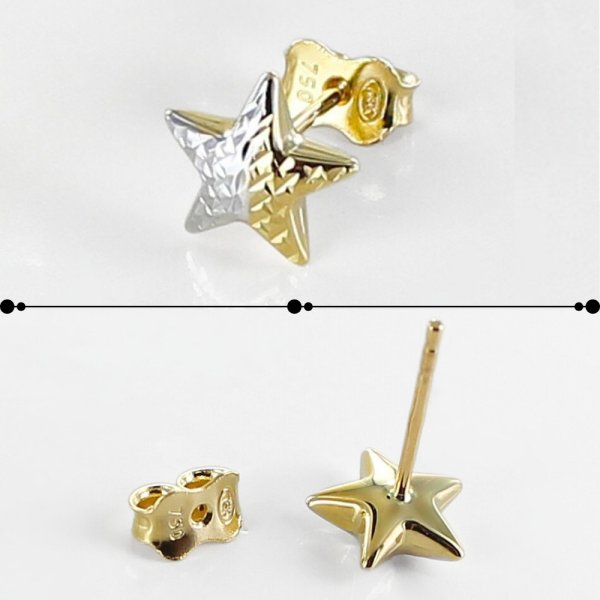 K18 18金 星ピアス 片耳ピアス シングル スターモチーフ 片耳用