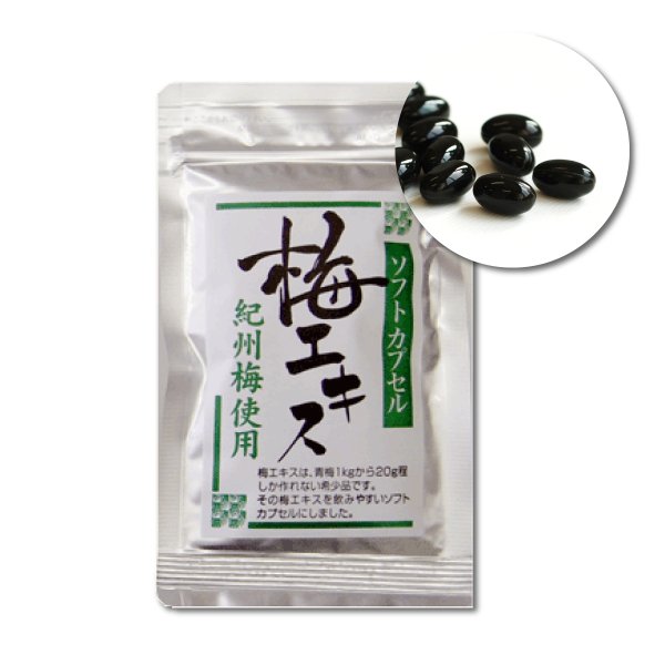 梅エキス（梅肉エキス）ソフトカプセル 180粒】【塩不使用】【南高梅