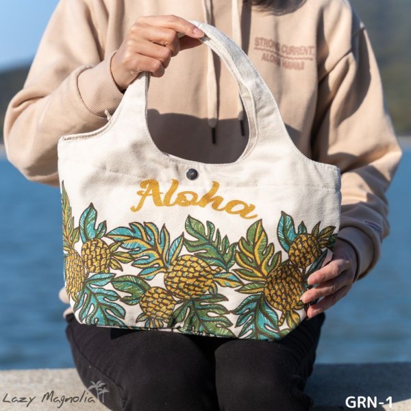 Hula Lani Hawaii 】 フララニ ハワイ 帆布 トートバッグ