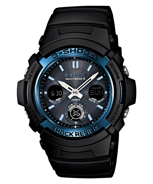 美品G-SHOCK タフソーラー クロノグラフ ブラック/ブルー カシオ 時計 電波ソーラー Gショック 腕時計 手表 メンズ 父の日 タフ