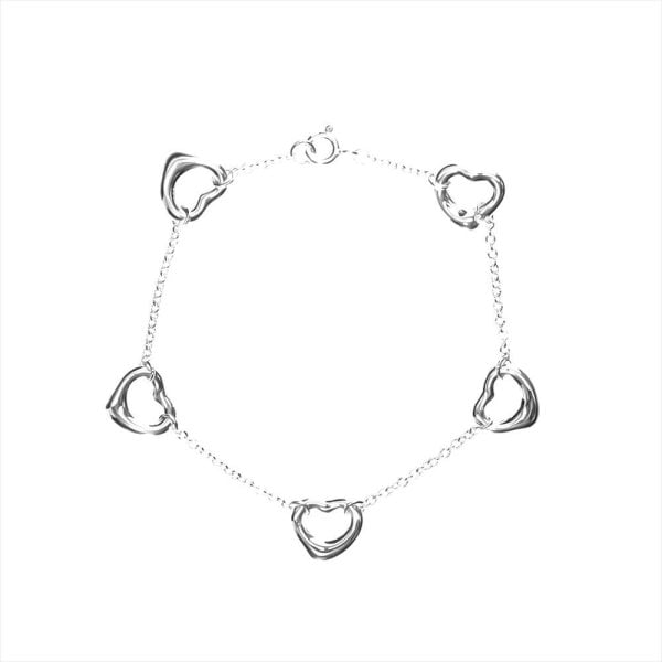 TIFFANY&Co. ティファニー　オープンハートブレスレット　ポーチ付属 海外限定 Tiffanyブレスレット】TIFFANY&Co. ティファニー オープン