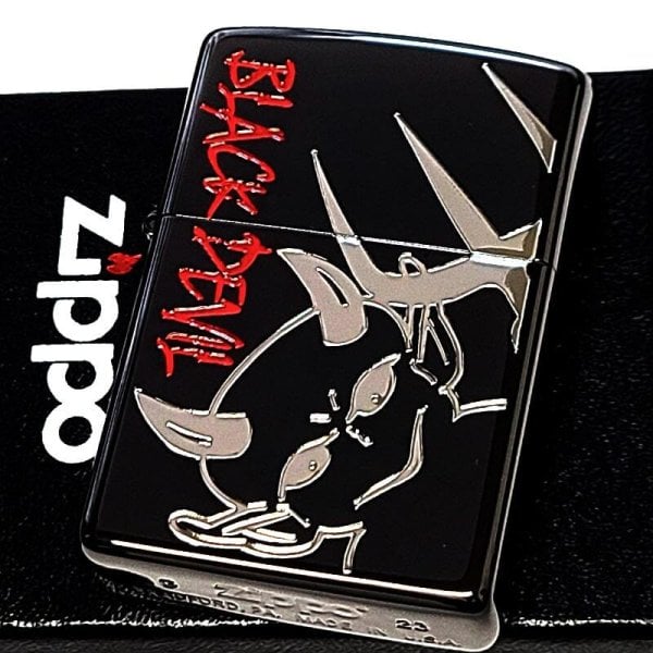 ビンテージ 60s デビル　悪魔　ZIPPO アドバタイジング　ライター　スカル ZIPPO ライター ブラックデビル 両面柄 ジッポ 悪魔 たばこ 銘柄 BLACK