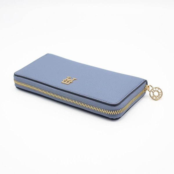 トミーヒルフィーガ TOMMY HILFIGER 長財布 AW0AW17482 C2B シアン 