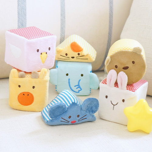ふわふわアニマルブロック｜出産祝い 布 積み木 つみき 知育玩具 エド