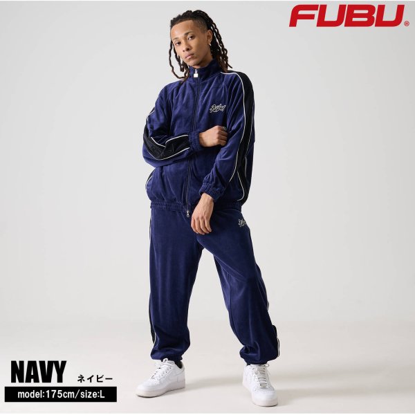 FUBU フブ ジャケット メンズ ベロア 長袖 ライトアウター トラック