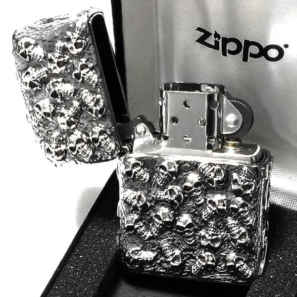 ジッポ スカルジャケット 超重厚 メタルジャケット ZIPPO ライター 5面 
