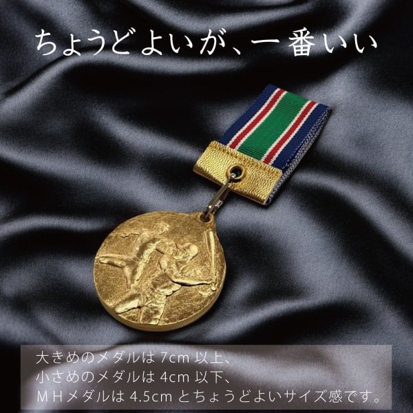 クランポンメダル 記念品 ちょうどよいサイズ！ メダル 直径45mm （金 銀 銅） ケース入り