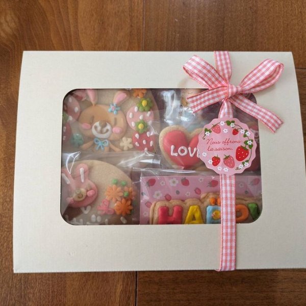 バースデーギフトBOX（ピンク）クッキー - 【perle ぺるる