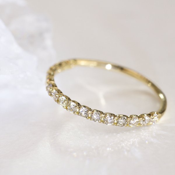 ダイヤ リング ダイヤモンド 指輪 K18 ゴールド 18金 9号 エタニティ K18YG【0.3ct】ダイヤモンド エタニティリング 送料無料 リング 指輪