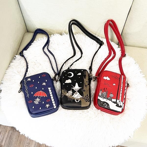 tamaoworld 刺しゅうがまぐち（リトルミイときょうだい）【公式限定 ムーミン リトルミイ 畳刺繍ミニがま口ポーチ レッド MOOMIN