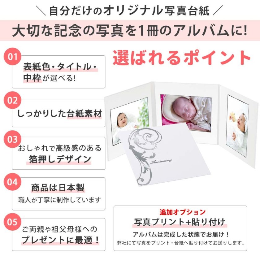 写真台紙 3面2L 2L L判 対応【はね 中枠白色】送料無料 ランキング1位
