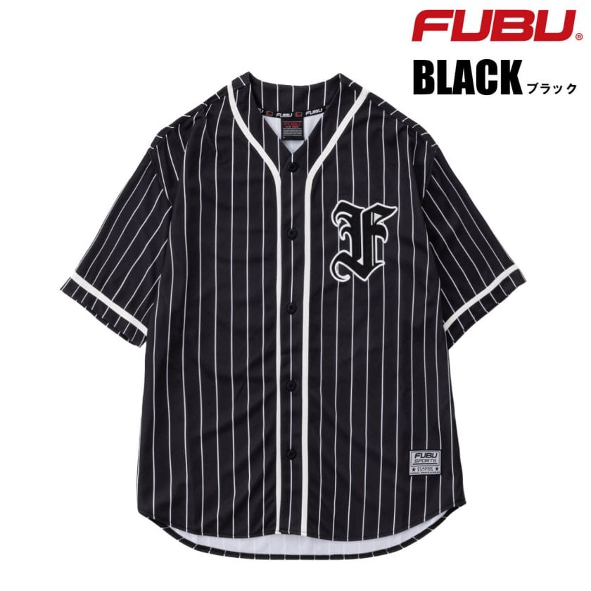 FUBU フブ ベースボールシャツ 半袖 メンズ 速乾 軽量 ブランド ロゴ