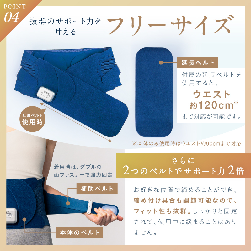 NIPLUX公式】正規品 WAISTURELAX腰サポーター 腰ベルト 電動腰ケア用品