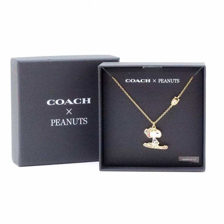 コーチ COACH ネックレス チェーン ペンダント コラボ スヌーピー