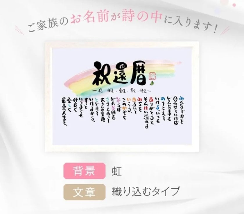 お名前ポエム 名前ギフト詩 名前 詩 結婚記念日 新築祝い 家族ポエム