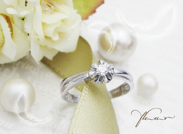 K18YG/PG/WG【0.08ct】一粒ダイヤモンドリング [SIクラス F～Dカラー 