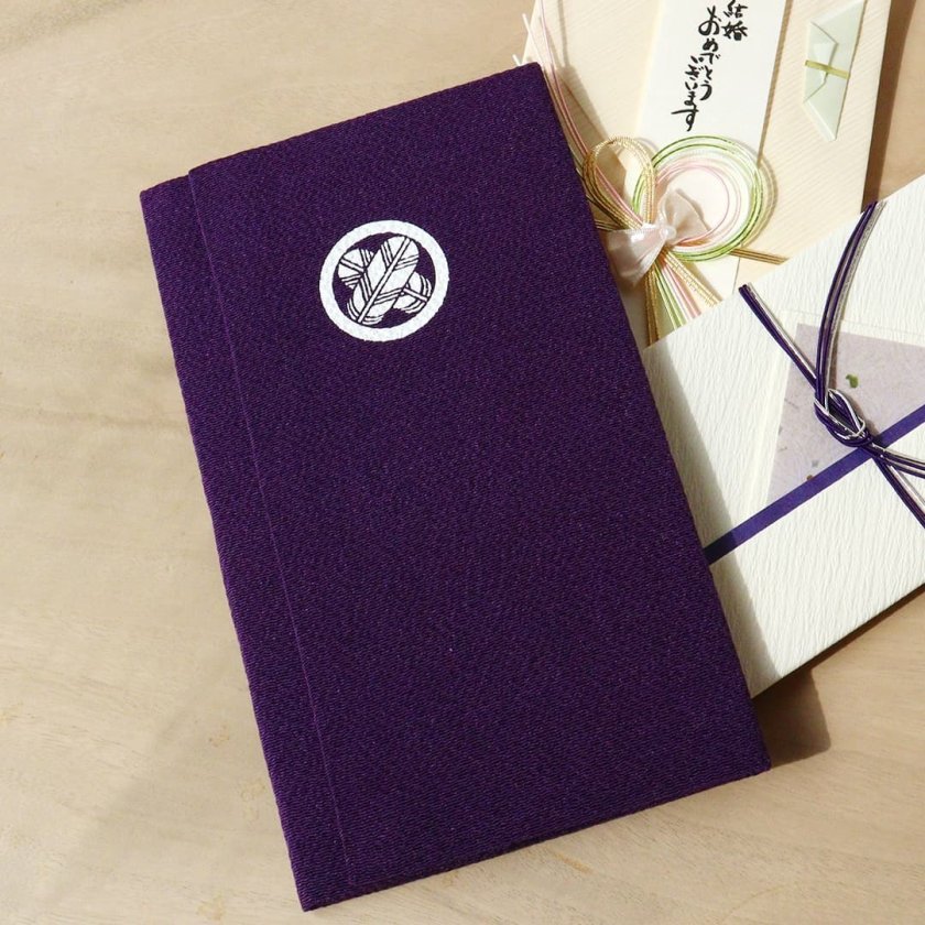 金封袱紗 正絹ちりめん （家紋・名入れの） 京都・丹後ちりめん（桐